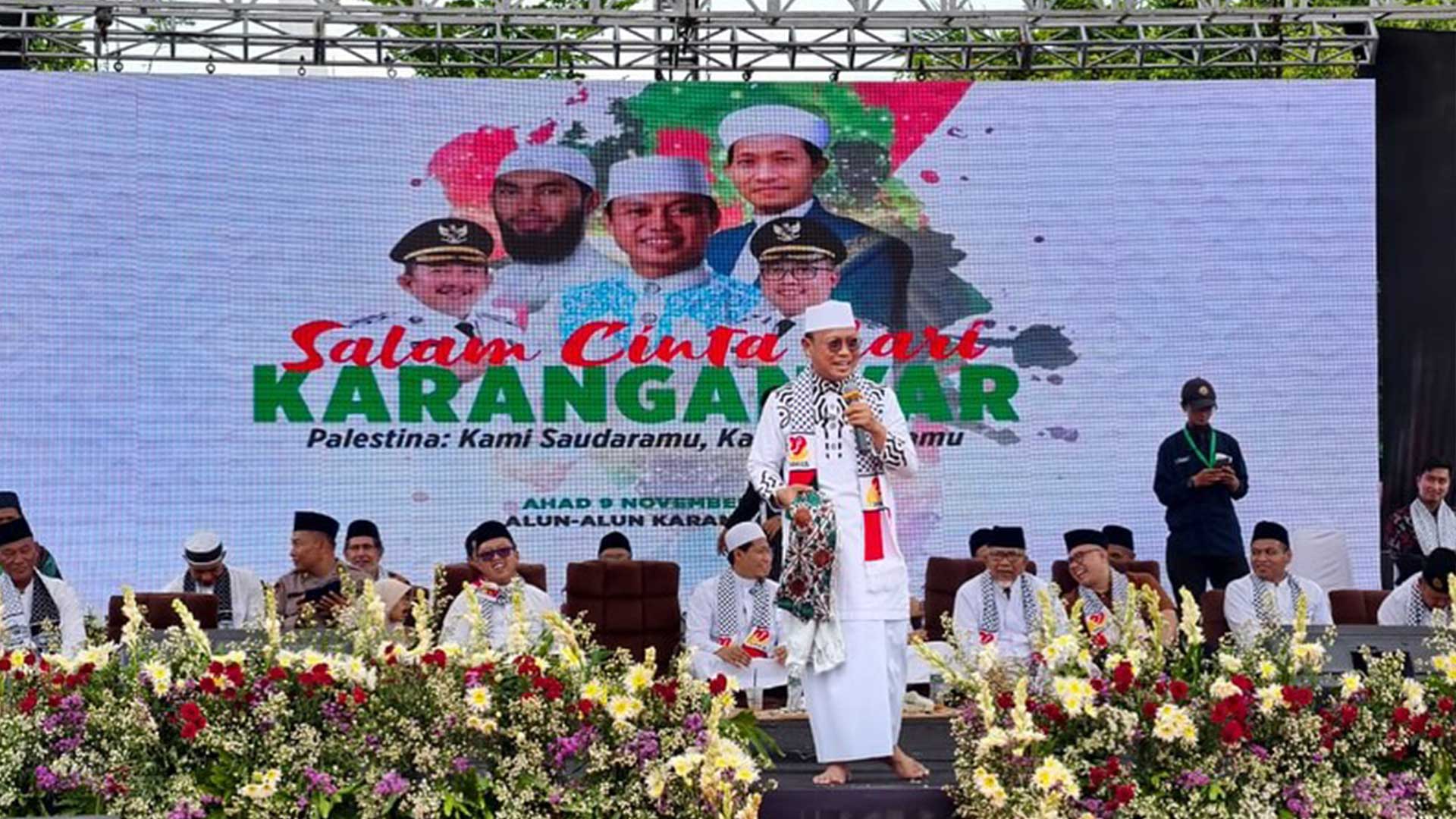 Karanganyar Bersama Sadaqa Gelar Kajian Solidaritas Palestina, Warga Padati Alun-Alun pada Hari Jadi Karanganyar ke-108