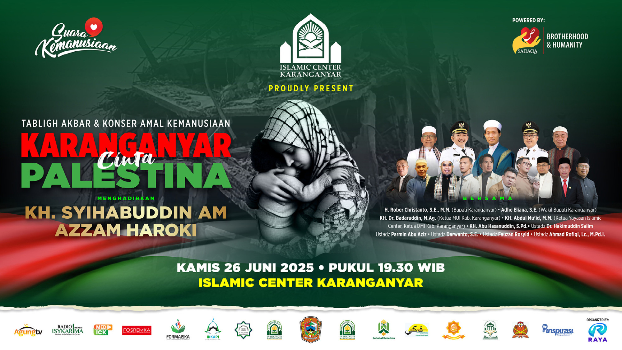 Tabligh Akbar dan Konser Amal Suara Kemanusiaan: Karanganyar Cinta Palestina